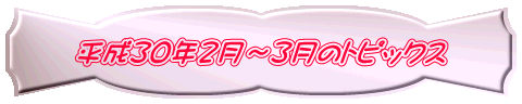 平成30年2月~3月のトピックス