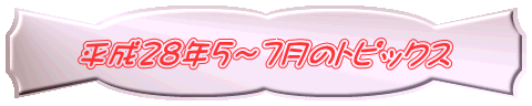 平成28年5~7月のトピックス