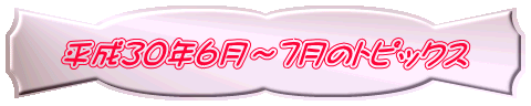 平成30年6月~7月のトピックス