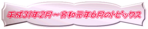 平成31年2月~令和元年6月のトピックス
